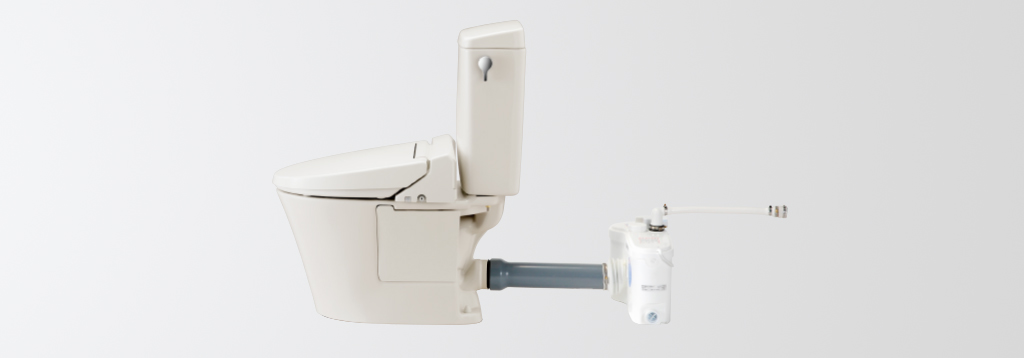 どこでもトイレ５ℓ便器（水洗型)＋どこでも圧送ポンプ｜商品一覧｜どこでもトイレ｜トイレ（簡易水洗・水洗）｜商品ラインナップ｜ダイワ化成株式会社
