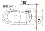 弊社旧機種のオーバーフロー排水管の標準位置FX170・200 →FZ500・FZ400