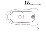 弊社旧機種のオーバーフロー排水管の標準位置旧 F18・F8 →FZ300